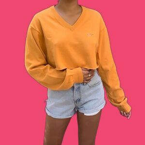 Greg Norman Yellow Cropped Sweater